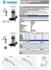 Sumak SBRT18/2  Parçalayıcılı Dalgıç 1,8 HP / 2'' - 380V