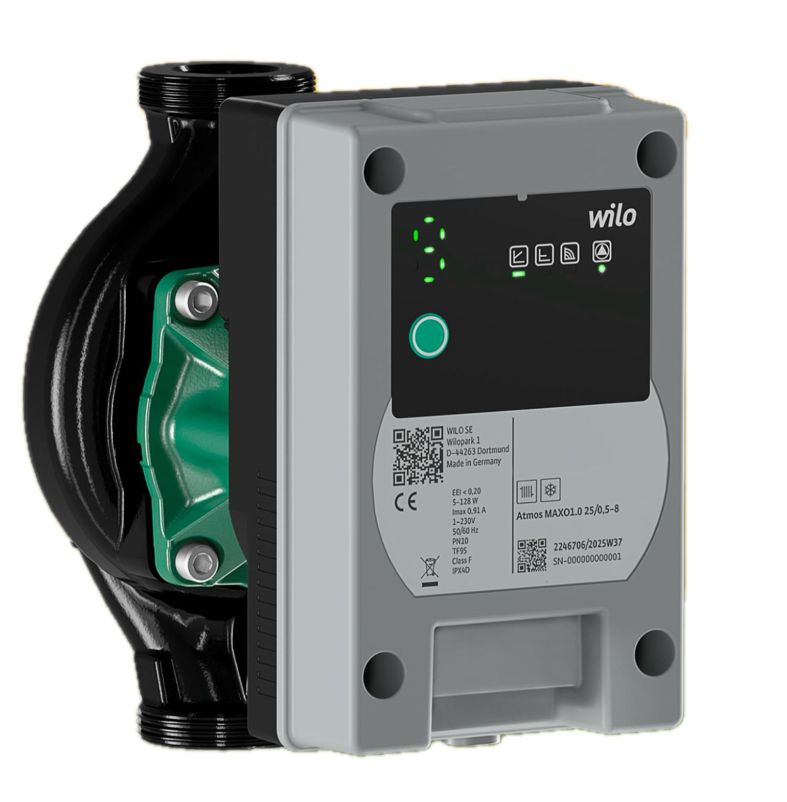Wilo Atmos Maxo1.0  25/0,5-8  Sir. Pompası 180 mm - 1''