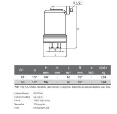 VIRATOP  Otomatik Özel Purjör 1/2'' - Yerli Malı