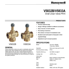 Honeywell V5833A2100 (VXE32B16MFS ) 3Yollu Kontrol Vanası 1 1/4'' - PN16