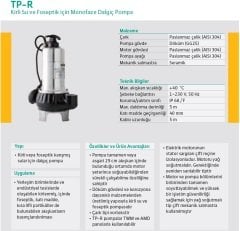 Wilo TP-R 15M Foseptik Pompası - 1,5 HP - 1 1/2''