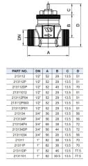 Watts 2 Yollu Fan Coil Vanası 1/2''  213112