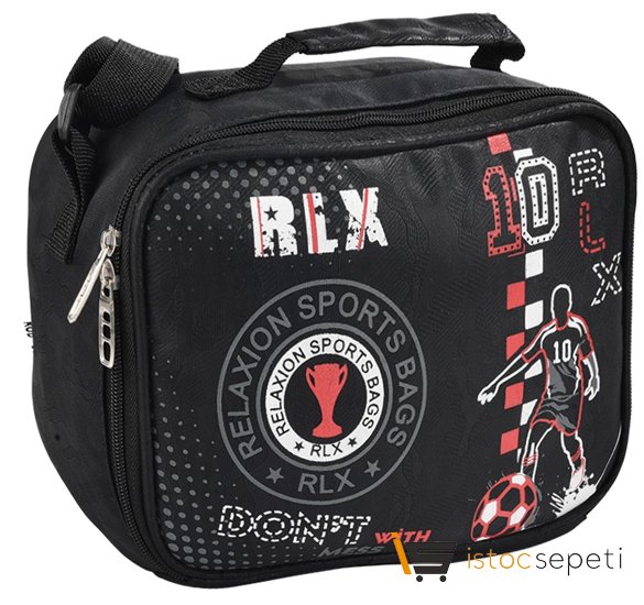 Relaxion 3320 Taraftarlı Isı Yalıtımlı Siyah Beyaz Beslenme Çantası