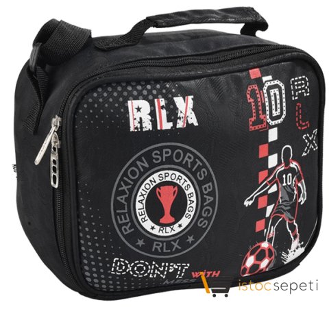 Relaxion 3320 Taraftarlı Isı Yalıtımlı Siyah Beyaz Beslenme Çantası