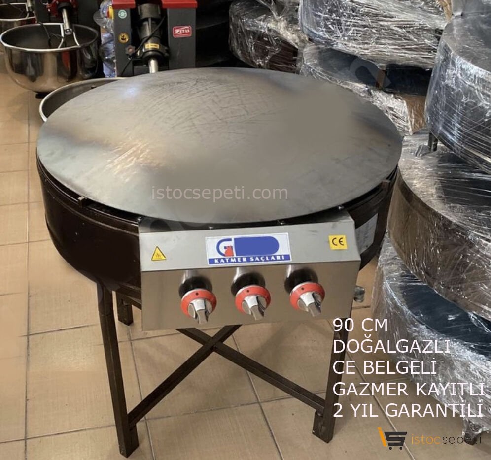Ekmek Sacı Doğalgazlı 90 Cm 3 Yanışlı CE Belgeli