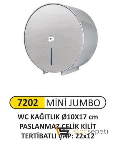Arı Metal 7202 Mini Jumbo Kağıdı Dispenseri Paslanmaz Çelik