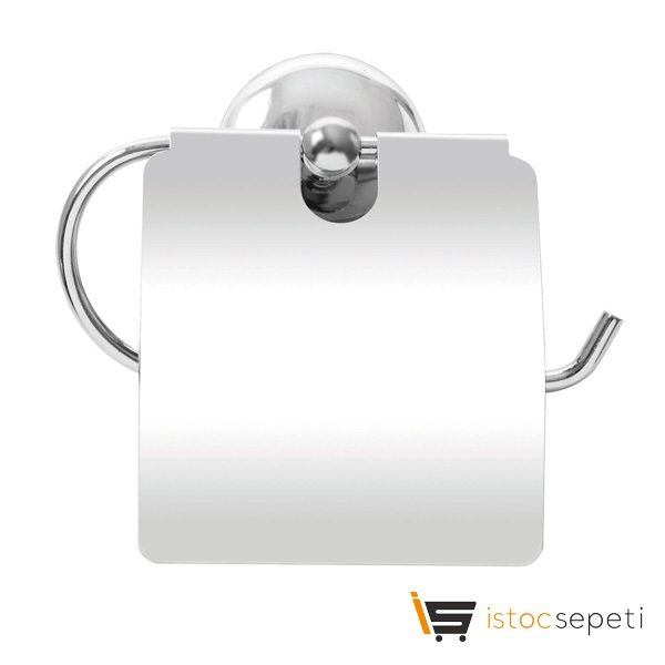 Krom Ev Tipi WC Kağıt Asacağı (Kapaklı) 3802-6