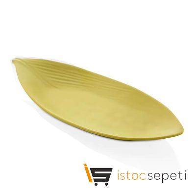 Külsan Thermoset Leaf Tabak 36.5x15.5 cm Sarı