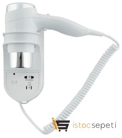 Xinda Otel Tipi Saç Kurutma Makinası Asma Yuvalı Traş Prizli 1600w - Banyo Ve Wc Aksesuarları