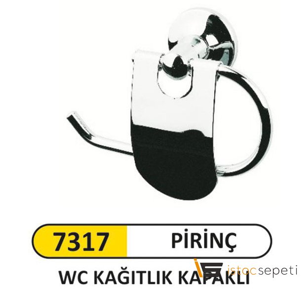 Arı Metal 7317 Prinç Banyo Wc Kağıtlık Kapaklı