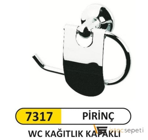 Arı Metal 7317 Prinç Banyo Wc Kağıtlık Kapaklı
