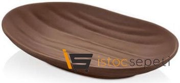 Külsan Thermoset Tabak Elips 23x14.5 cm Kahverengi