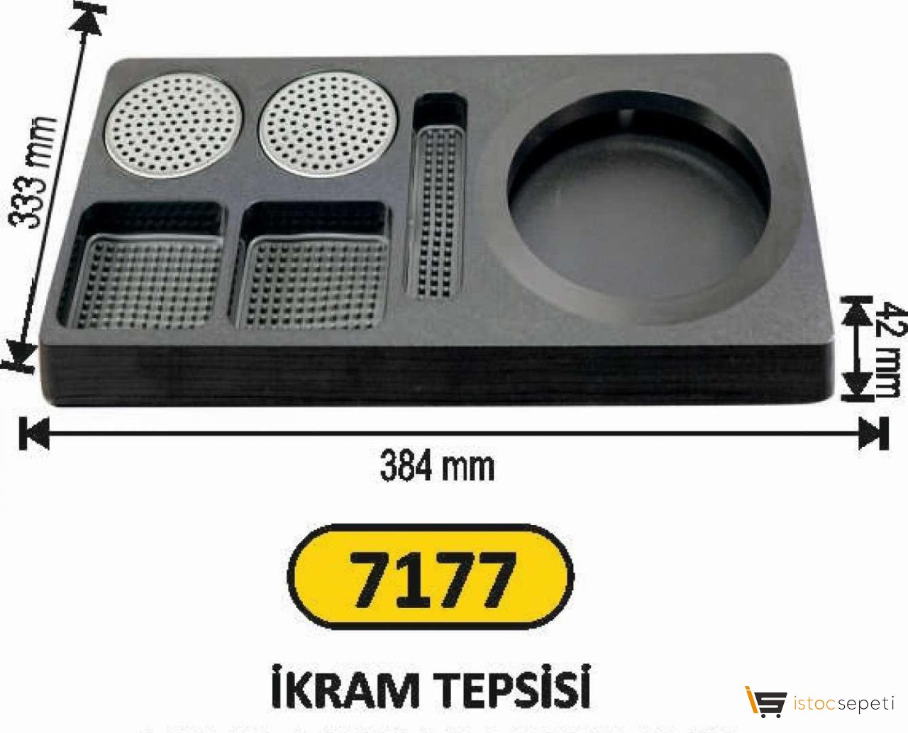 Arı Metal 7177 Plastik Ikram Sunum Tepsisi 6 Bölmeli