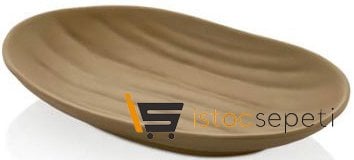 Külsan Thermoset Tabak Elips 18.3x11.5 cm Sütlü Kahve