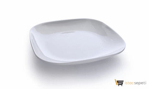 Kırılmaz Melamin Kare Servis Tabağı 17cm