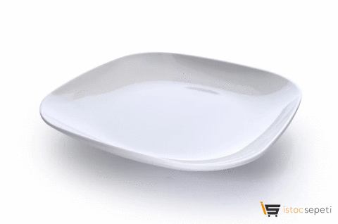 Kırılmaz Melamin Kare Servis Tabağı 21cm