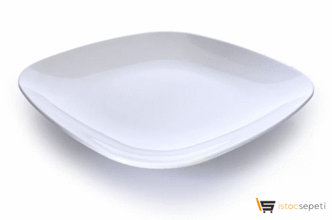 Kırılmaz Melamin Kare Servis Tabağı 25cm