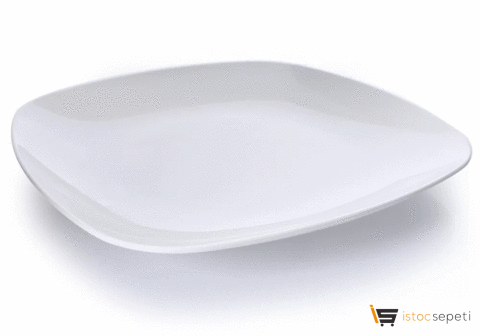 Kırılmaz Melamin Kare Servis Tabağı 27cm