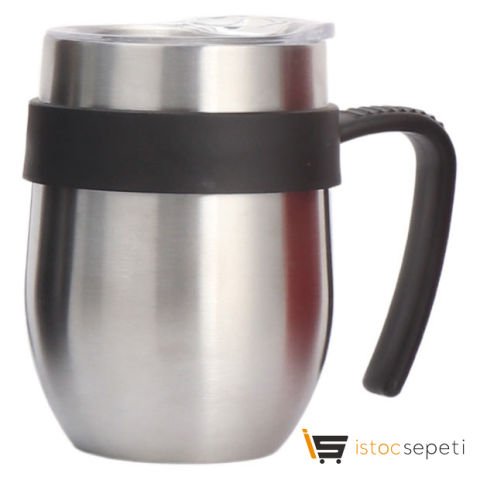 Gümüş Renk Termos Bardak 240 ml Promosyon