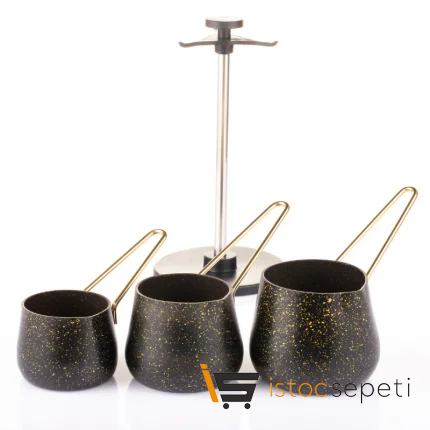 4 Parça Gold Stone Cezve Seti