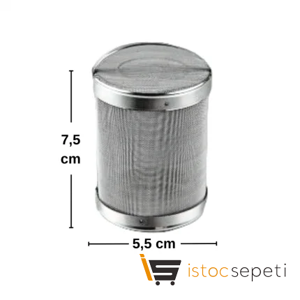 Cream Küre Bitki Çayı Demliği 3 lt ve Kafes Tel Süzgeç