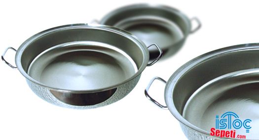 Helvane Tencere Paslanmaz Çelik 3 Tabanlı Sanayi Tencere 136 Litre 80x80cm Kod: 1150500