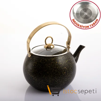 Gold Stone İndüksiyonlu Küre Bitki Çayı Demliği Orta Boy 2 lt
