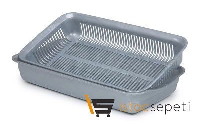 Sebze ve Meyve Süzgeci 39.5 cm Gri