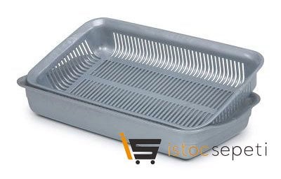 Sebze ve Meyve Süzgeci 39.5 cm Gri