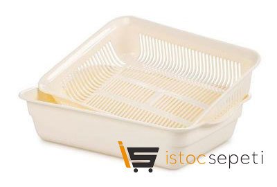 Sebze ve Meyve Süzgeci 26 cm Bej