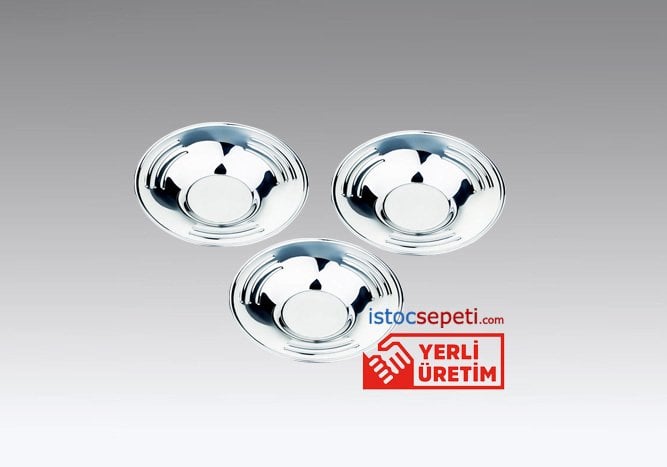 Çay Tabağı Çelik 12 Adet Lokanta ve Kahvehane Tipi