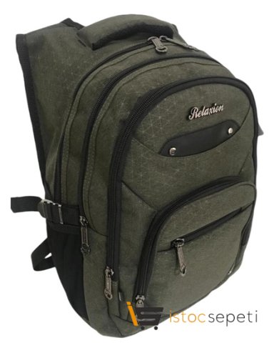 Relaxion Suya Dayanıklı Destekli Yarasa Sırt Yapılı Laptop Bölmeli Okul Günlük Sırt Çantası