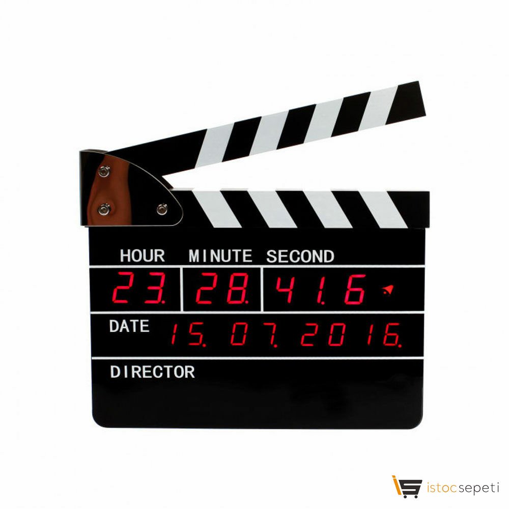 Siyah Lüks Masa Saati Ebat: 23.3 x 19 cm Promosyon