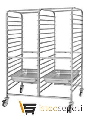 Empero Tepsi Taşıma Arabası 60x40 Tepsi için 90x63x165 cm