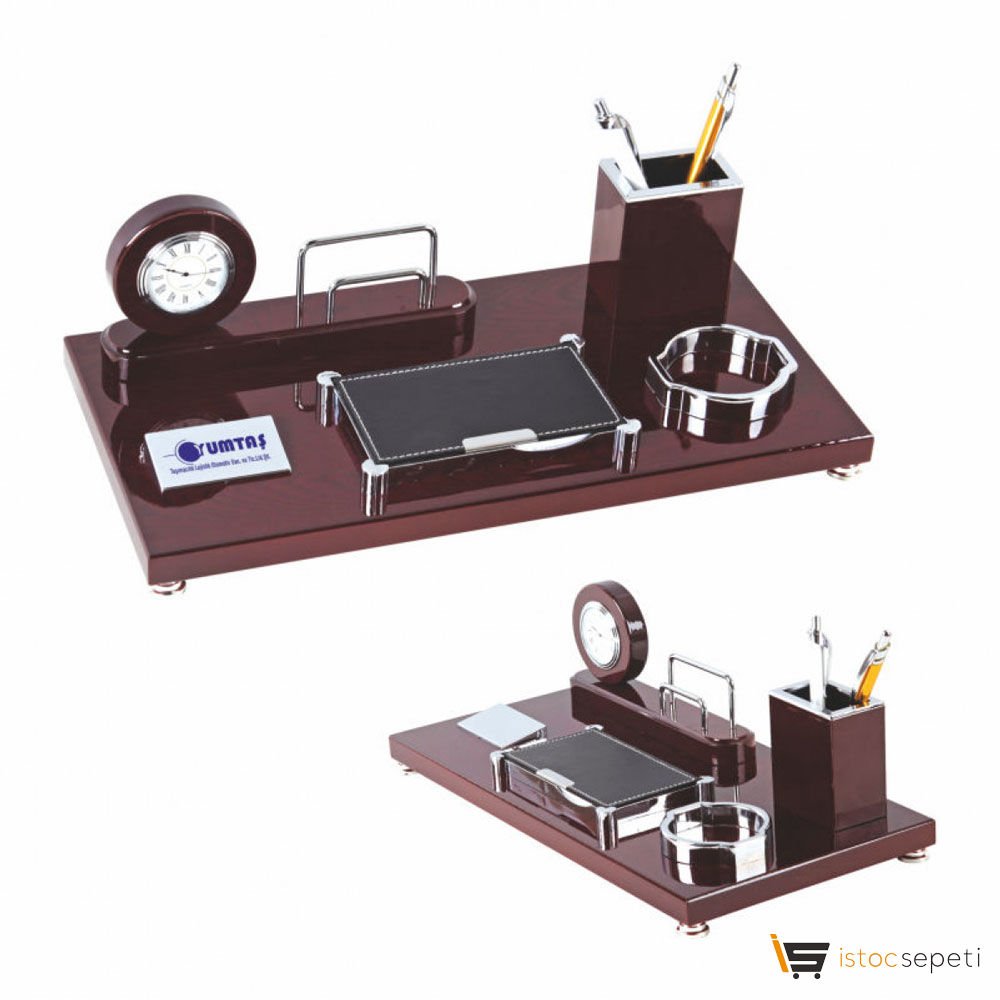 Ahşap Lüks Ahşap Masa Seti Ebat: 40 x 20 x 13 cm Promosyon