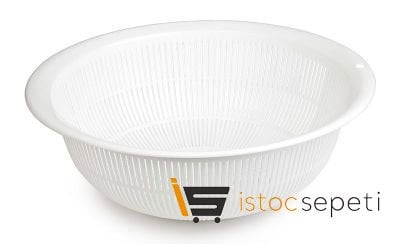 Yuvarlak Büyük Süzgeç 35 cm Beyaz