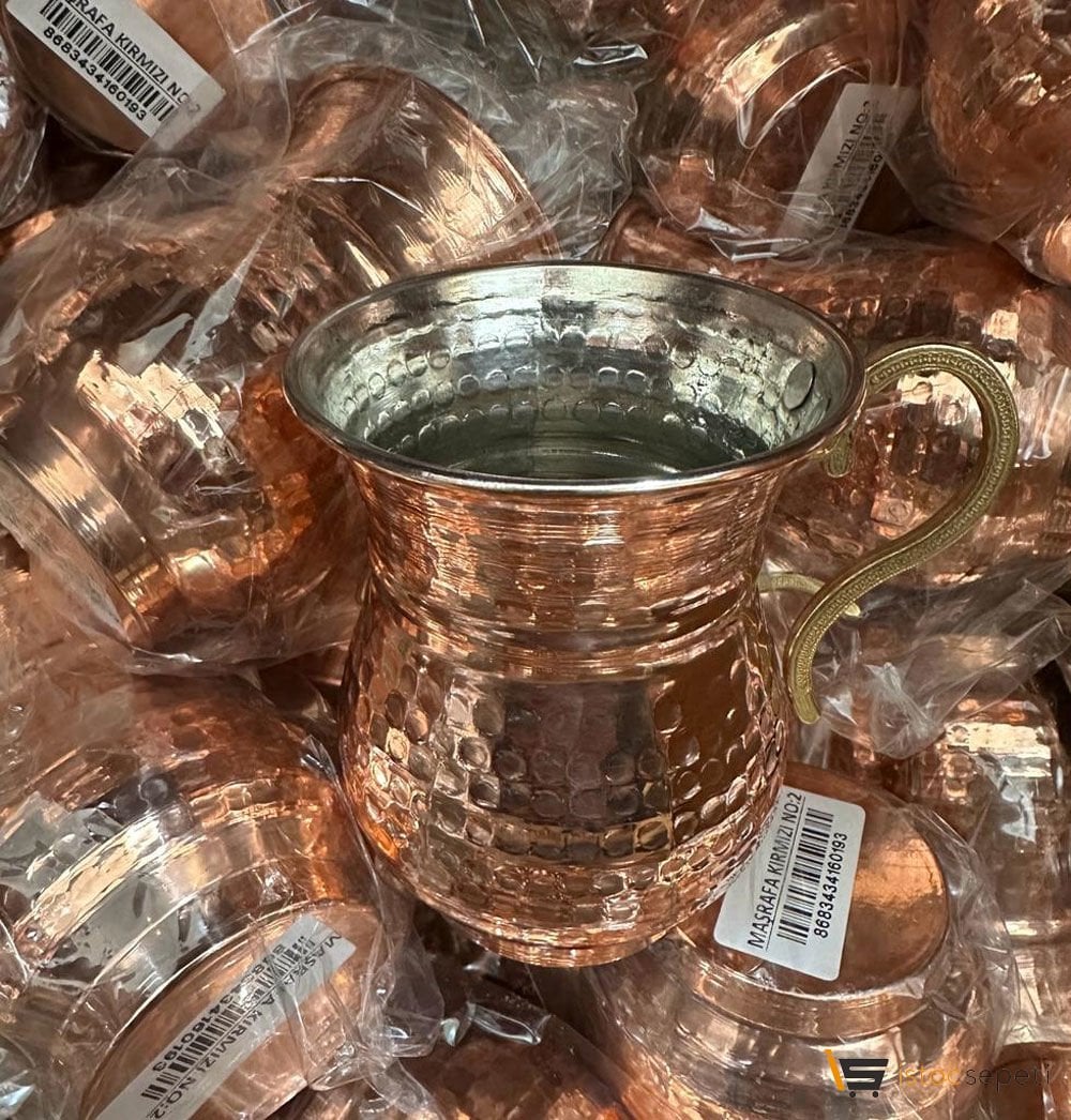 Bakır Ayran Maşafası Kulplu Lokanta Ayranlık