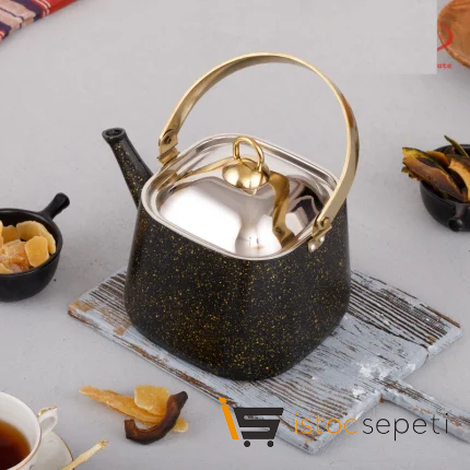 Gold Stone Kare Bitki Çayı Demliği 1.25 lt