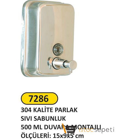 Arı Metal 7286 Sıvı Sabunluk 500 ml 304 Paslanmaz Çelik