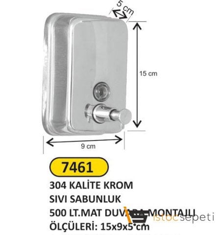 Arı Metal 7461 Sıvı Sabunluk Mat 500 Ml