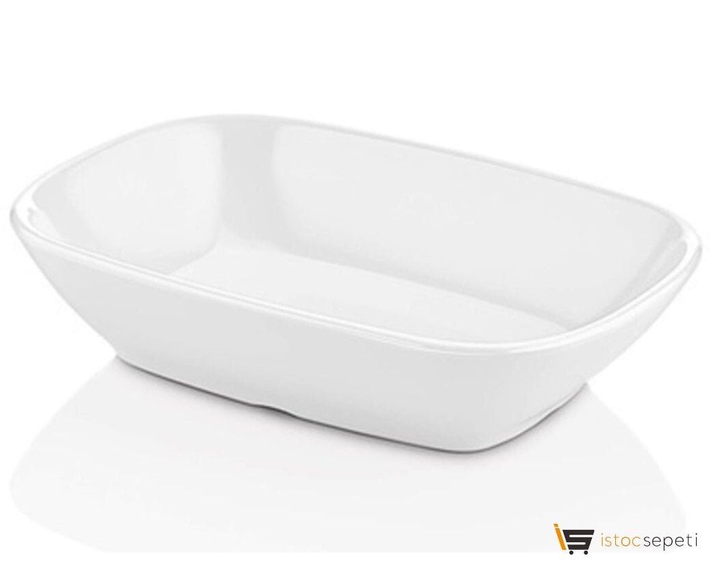 Kare Kayık Tabak 12x8,5 cm Kırılmaz Servis Tabakları