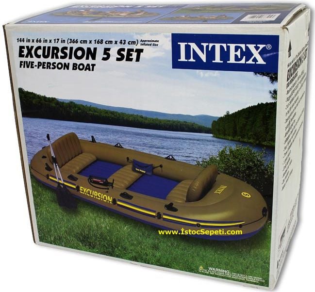 İntex Bot 5 Kişilik Excursion Şişme Deniz-Nehir Botu - INTEX BOT 68325