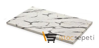 Külsan Thermoset Pano Mermer Görünümlü GN 1/1 53x32.5 cm Beyaz