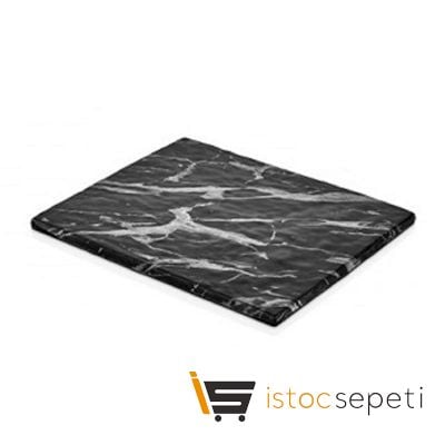 Külsan Thermoset Pano Mermer Görünümlü GN 1/2 26.5x32.5 cm Siyah