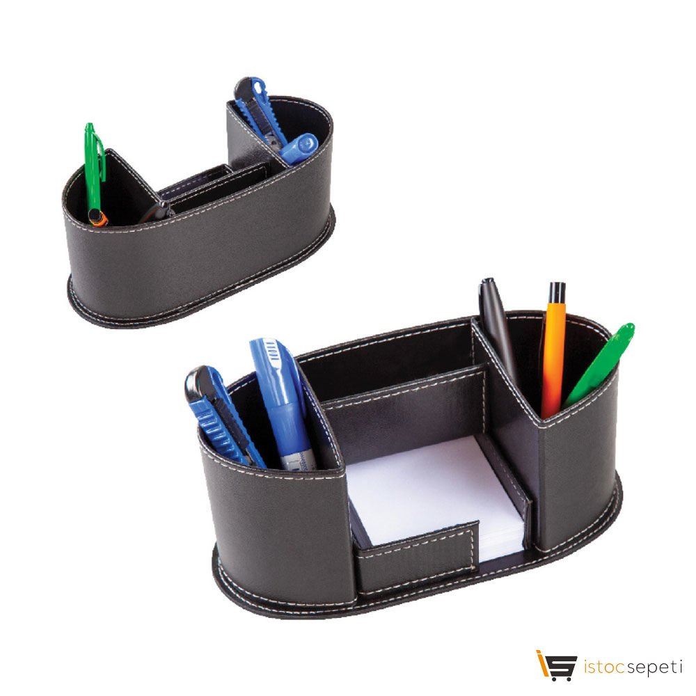 Siyah Suni̇ Deri Masa Seti Ebat: 22,5 x 10,5 x 9,5 cm Promosyon