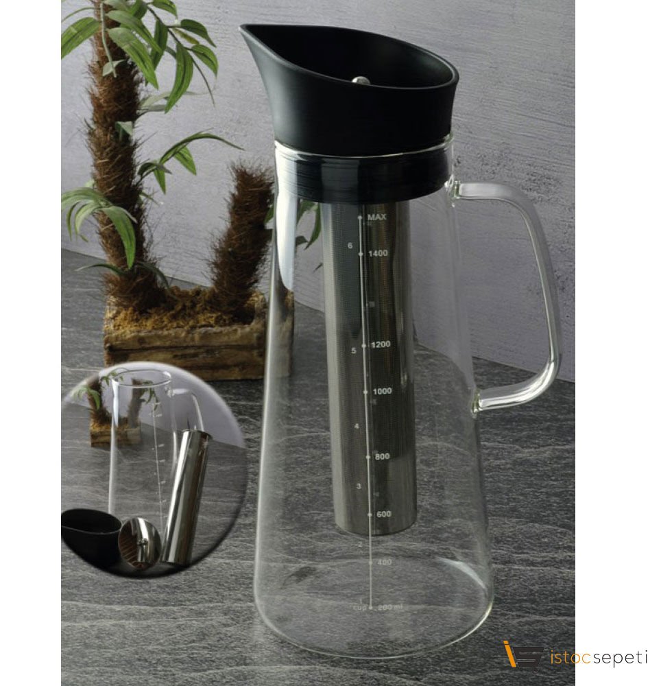 1500 ml Cam Gövde Soğuk Demleme Matara Promosyon