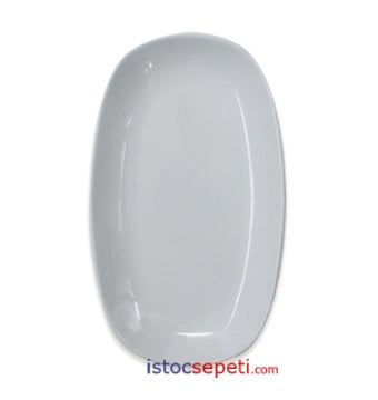 Kırılmaz Tabak Oval Kayık Tabak 34x20 cm
