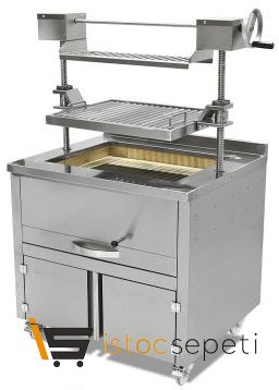 Empero Asansörlü Izgara Ünitesi 120x74x15 cm Kömürlü