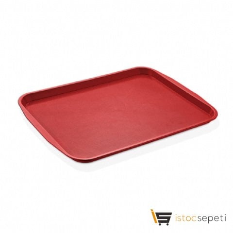 37 Cm X 53 Cm Servis Tepsisi Kırmızı