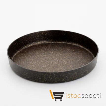 38 Cm Gold Stone Pırlanta Yuvarlak Fırın Tepsisi 5.4 Lt
